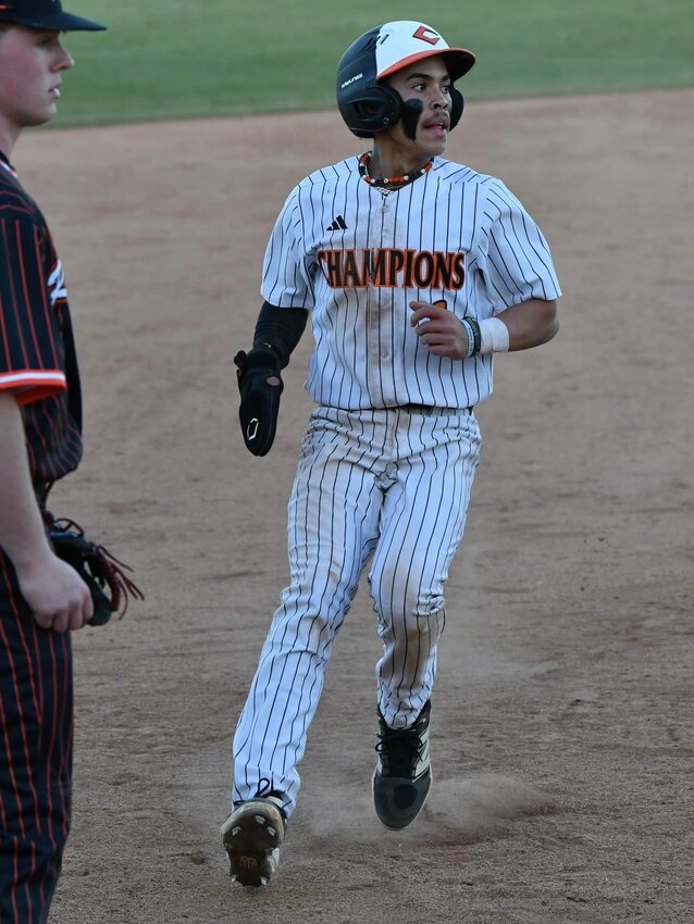 Jordan Childress (1) went 1-2 at the plate with his second home run of the season while drawing a pair of walks on Friday night at Richland.