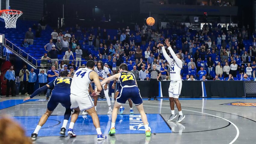 Cameron Weston (24) scored a team-high 31 points in his final game in a Blue Raider uniform on Tuesday night.