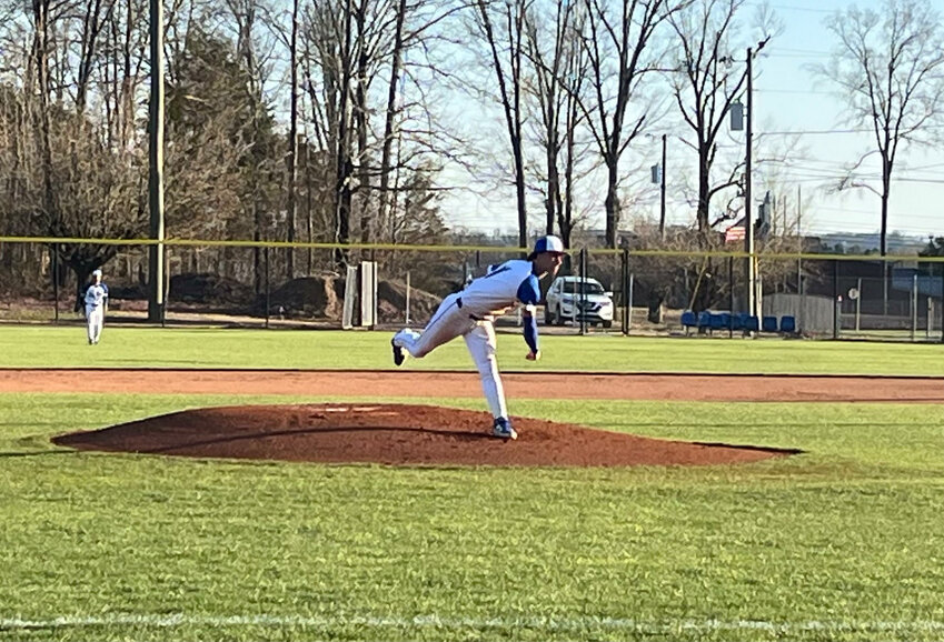 William Bobo (11) led Shelbyville with a pair of doubles on Tuesday night while also throwing 5.1 innings and tallying seven strikeouts on the mound against Coffee County.