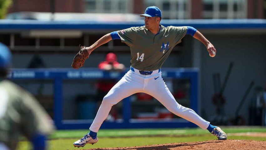 Chandler Alderman (14) struck out 10 batters while giving up just two earned runs on four hits in a complete 9.0 innings of work on Sunday.