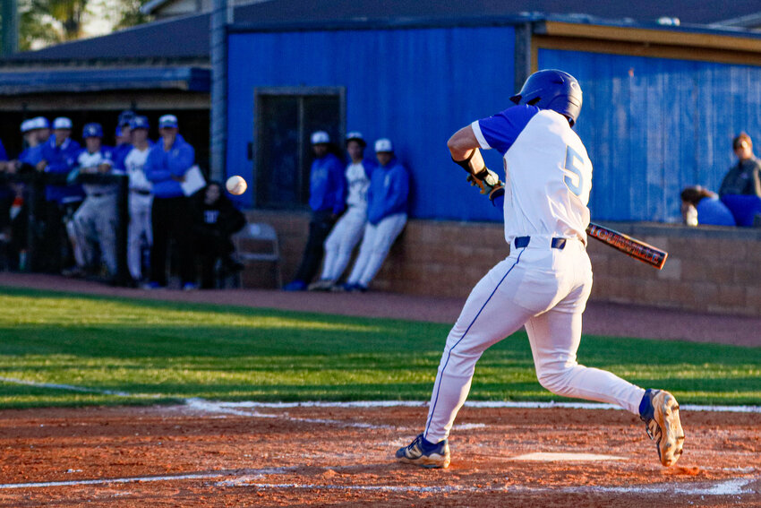 Brody Lovvorn (5) scored the eventual game-winning run on Thursday at Chapel Hill, finishing 2-3 at the plate with an RBI.