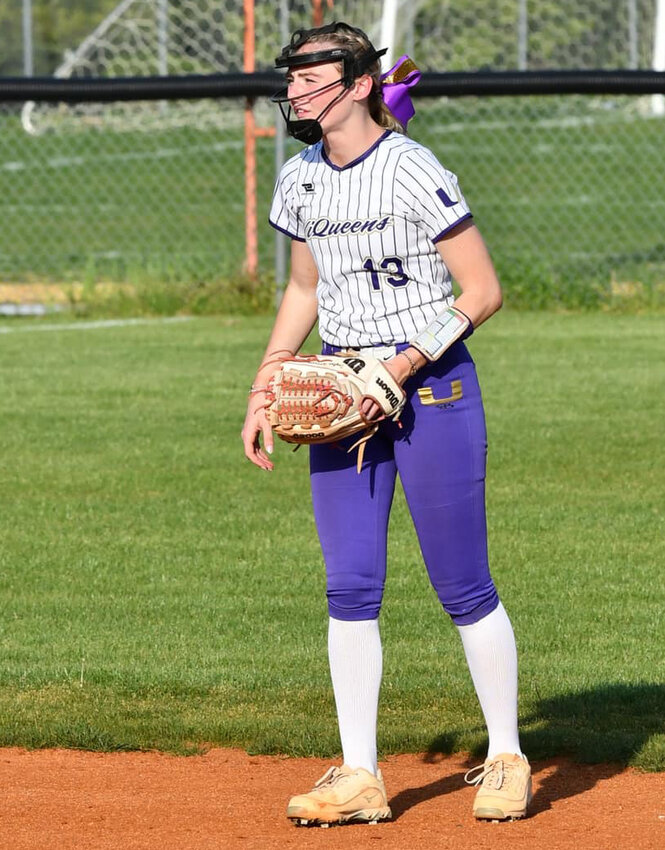 Taylor Wessner (13) launched her third home run of the season in game one of Monday's doubleheader at Grundy County, finishing 2-3 at the plate overall with 4 RBIs and one walk.