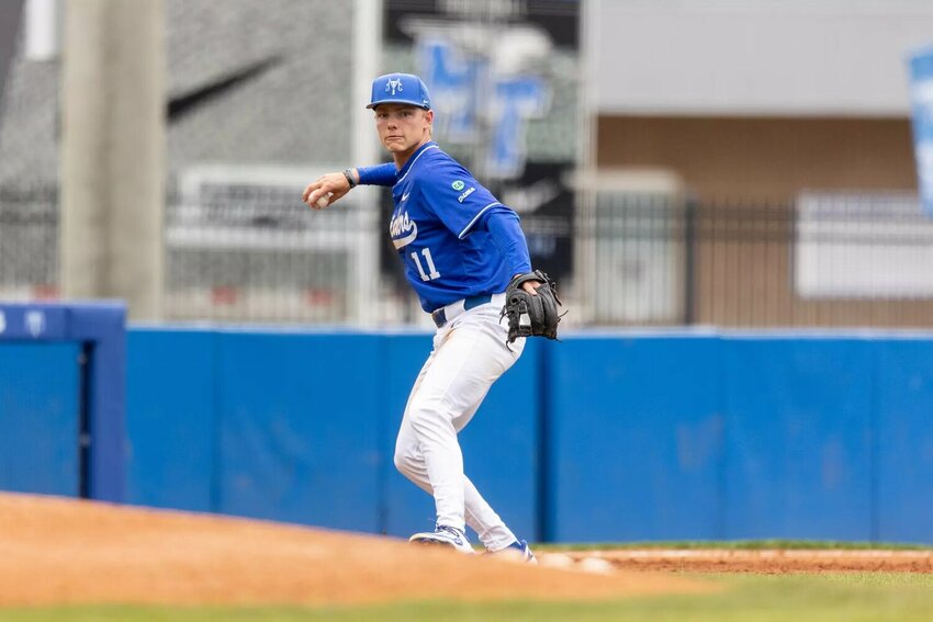 Clay Bladylak (11) recorded an RBI in Game Three against Jax State in Sunday's loss.