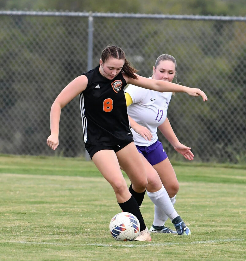 Lexi Comstock (8) continued her fabulous season on Tuesday with yet another brace, bringing her goal-scoring tally up to 15 goals on the year.