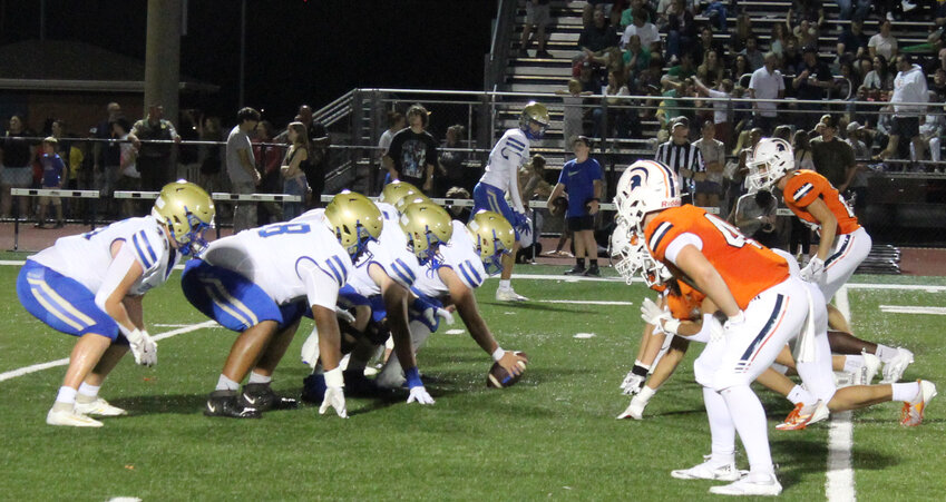 Shelbyville Central's offensive line welcomed back their starting left tackle, Blake Leigh (74), paving the way for the Golden Eagles to rush for 413 yards on 56 total rushes as a team in the win at Summit on Friday night.