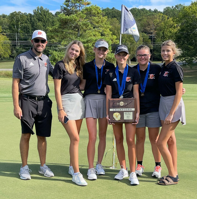 Jeremy Bankston (left) was named the TSSAA 2024/25 Girls Golf Coach of the Year after leading the program to its first every State Championship last season.