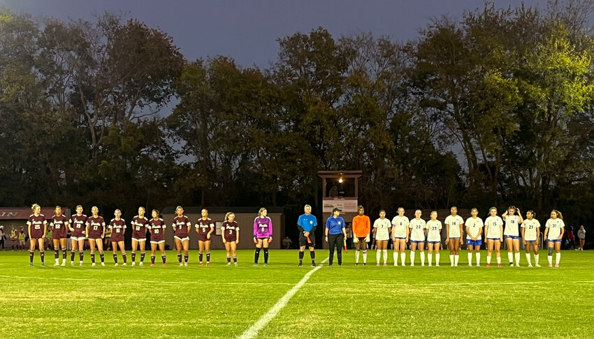 Shelbyville Central (white) finishes the 2025 campaign at 11-5-1 and as the District 9-AAA Runners-Up after Tuesday's 2-0 loss at Franklin.