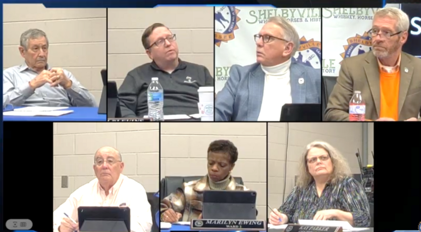 City Councilman Josh Blevins, top row, second from left, explained to City Council on Tuesday the importance of maintaining a property tax freeze for seniors. If 65+ age seniors qualify for the program, based on annual income, then they just fill out a one-page form yearly in the County Trustee&rsquo;s office.