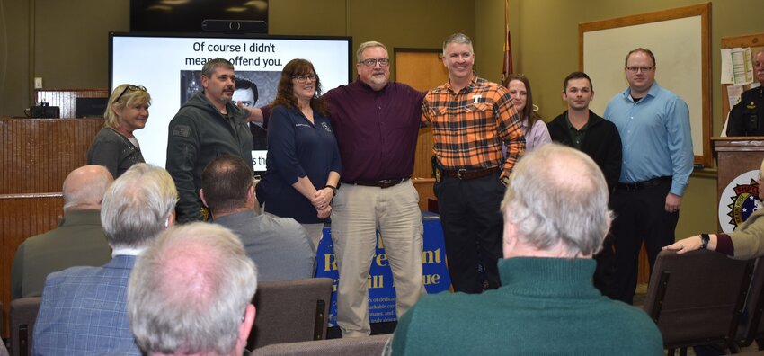 The City of Shelbyville, friends and relatives gave Sgt. Bill Logue of Shelbyville Police Department a great send off last week in honor of his retirement.