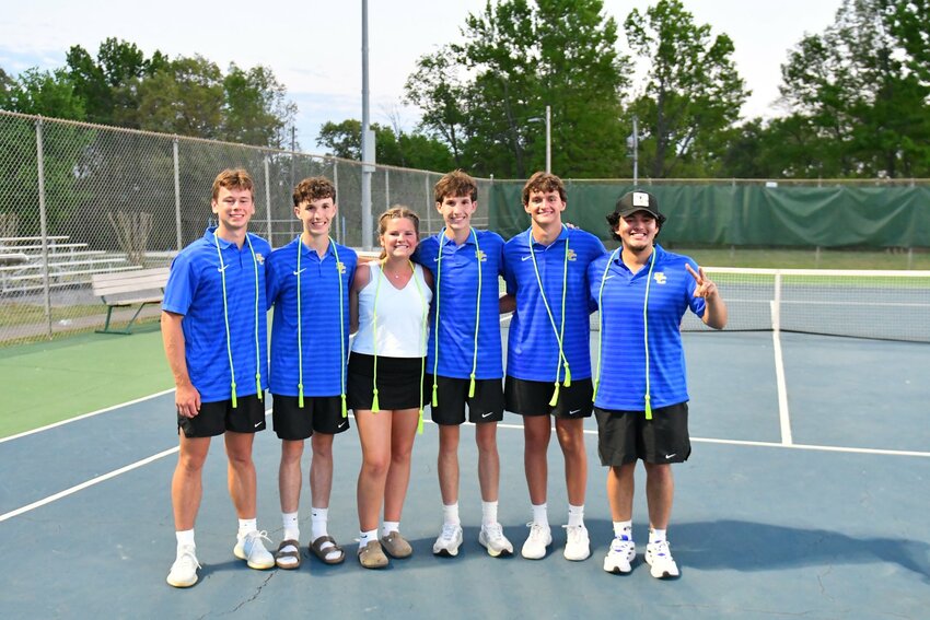 (From left to right) Henry Stone, Tucker Johnson, Georgia Frazier, Eli Collard, and Aiden Flores all celebrated Senior Night for Shelbyville Central after taking on Lincoln County on Thursday.
