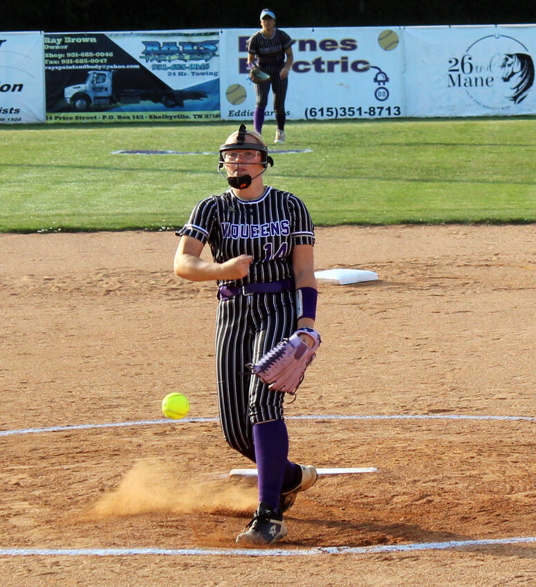 Community's Annie Prince (14) struck out an incredible 16 batters while pitching a complete-game shutout at Lewis County in Monday's Region 5-AA Semifinal win.