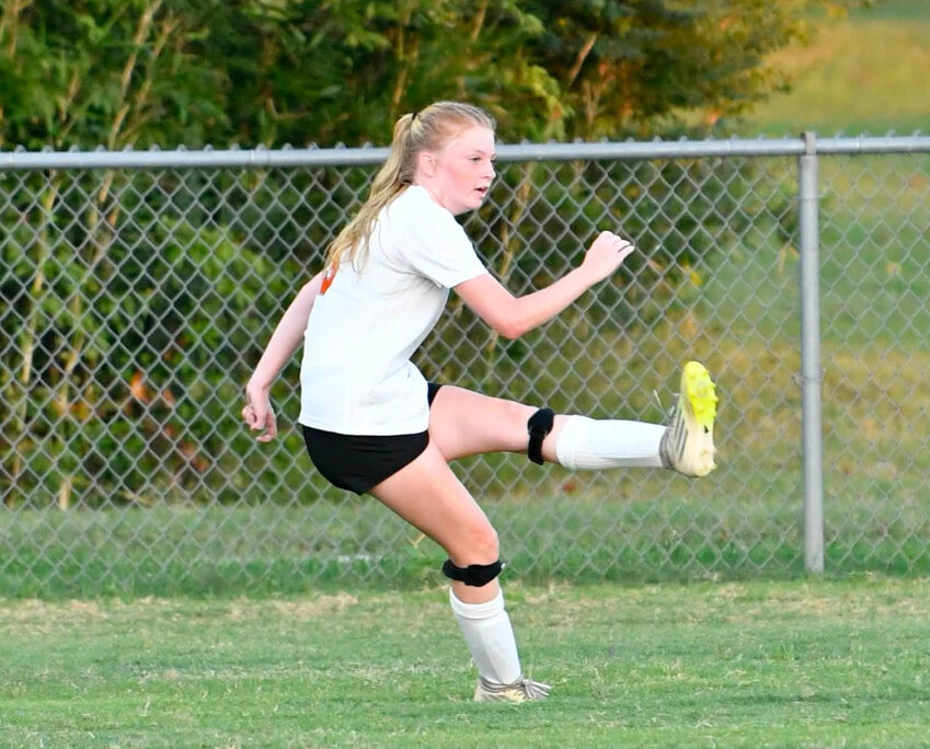 Cascade's Marisa Gulick (5) scored a brace in Tuesday's two-goal win at Community.