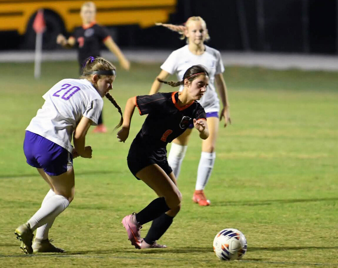 Cascade's Kaylee Martin (9) netted a hat-trick to seal the District 9-A Championship for Cascade, bringing her total goal tally up to 10 on the season for the District 9-A Playmaker of the Year.