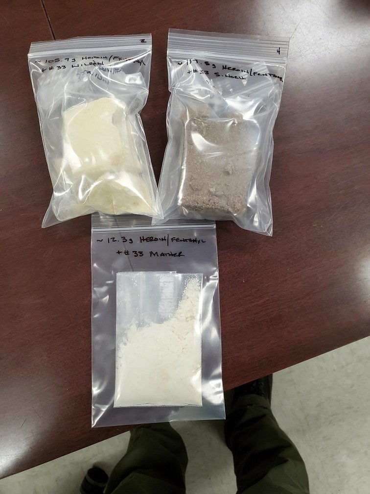 Bricks of heroin and fentanyl seized by deputies