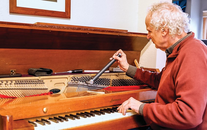 Mathias Rom has been tuning pianos for more than 40 years.