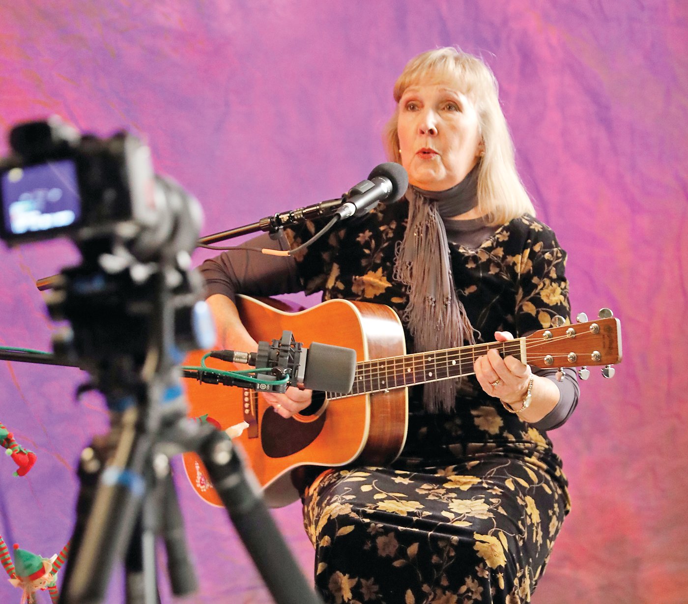 Local musician Barb Cary Hall recorded a Christmas song at the Cykoart Productions Inc. studio for the Celebrate the Season television show. A live premiere event is planned at Ely’s Historic State Theater