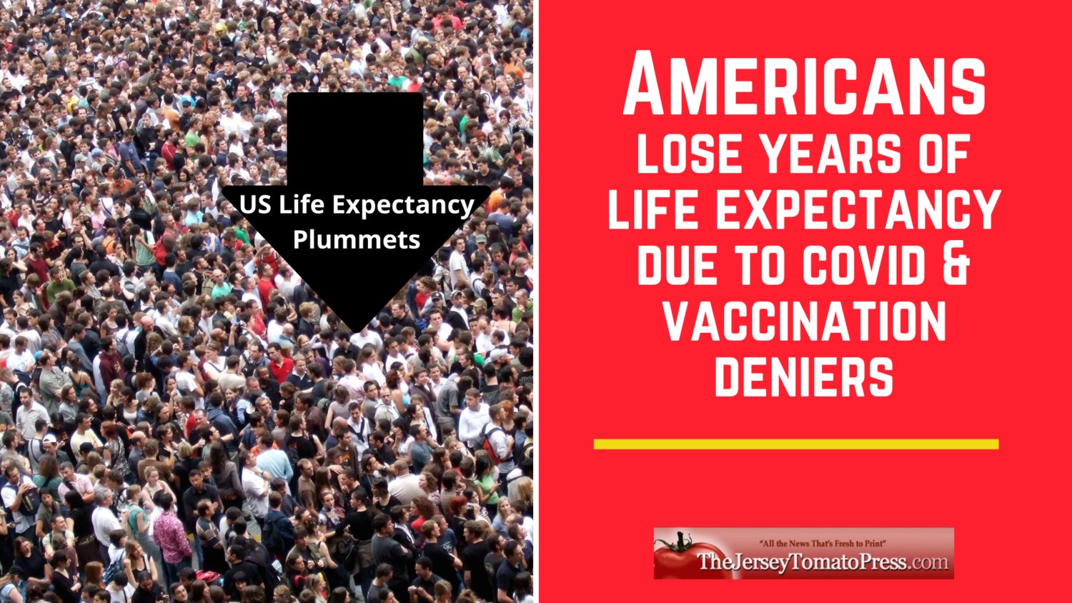US Life Expectancy declines again in US due to Covid and vaccination deniers - Vimarsana News